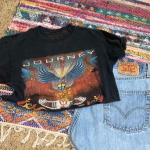 cropped vintage band tee